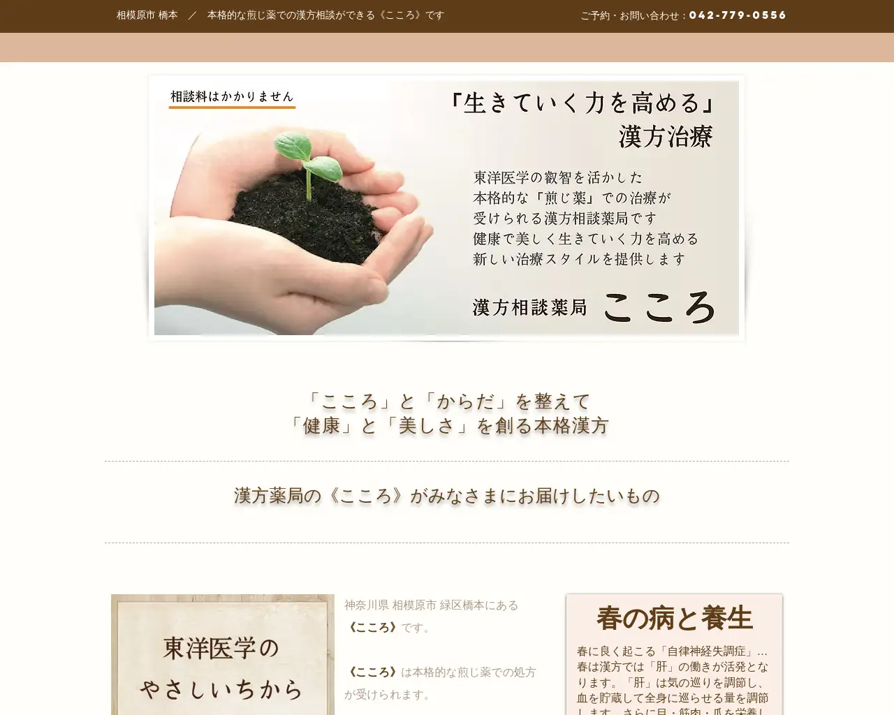 漢方薬局 こころ site