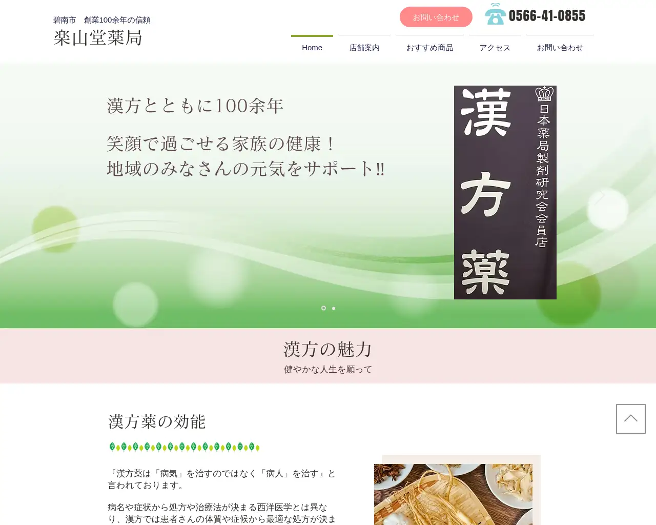 楽山堂薬局 site