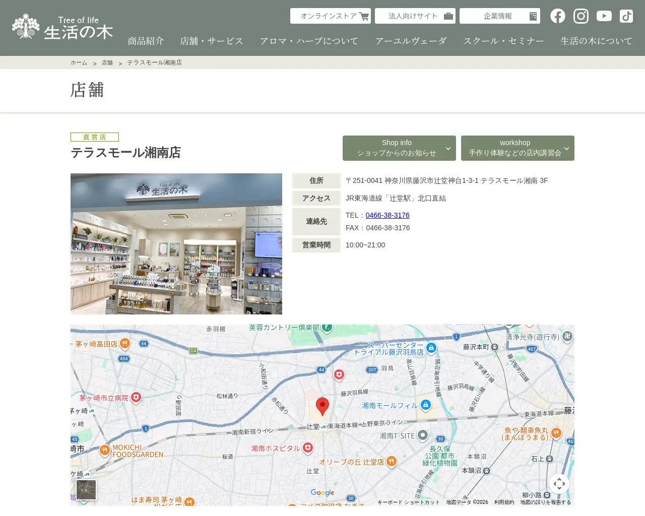 生活の木 テラスモール湘南店 site